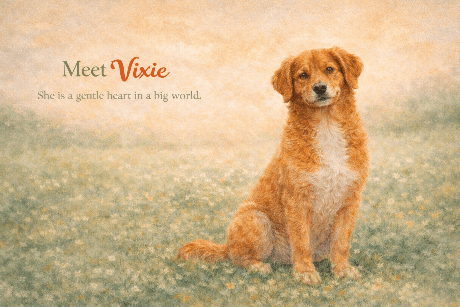 Meet Vixie - She is a gentle heart in a big world